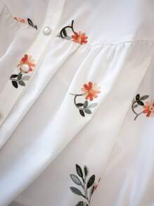 GlowEve CURVE Women's Plus Size Cap Sleeve Printed Chiffon Blouse, Casual Open Front Vacation Shirts, Versatile For Spring & Summer - Multicolor - View 4