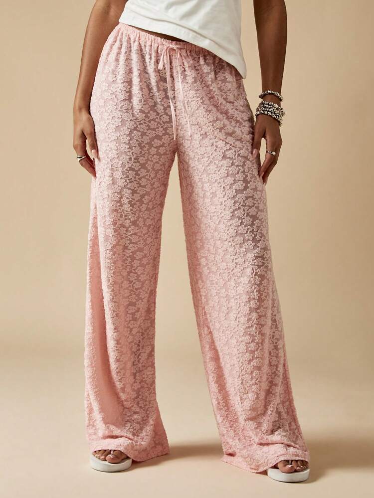 MISSGUIDED 豪華ベルベットワイドレッグラウンジパンツ パレッツォ スタイル ドローストリング快適ウェア ホリデーパーティー 晩餐会ウェア ソフトファーボトムス