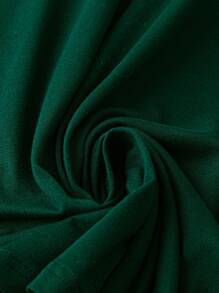 SHEIN Clasi Plus Size Women's Solid Color Ruched Casual Camisole Dress For Summer - Green - View 3