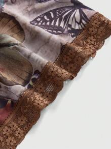 ROMWE Grunge Punk 复古嬉皮蝴蝶印花女式休闲上衣