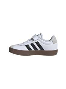 Adidas VL Court 3.0 Skateboarding Shoes Kids ID9155 White - CloudWhite/CoreBlack/GreyOne - View 4