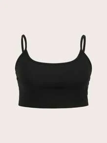 SHEIN BASICS 2件套休闲纯色针织透视宽松上衣和修身短款抹胸上衣套装