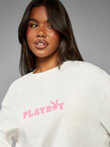 Missguided x Playboy Oversized Lifestyle Short Sleeve Bunny Logo Crop Top Summer Festival Casual T-Shirt Streetwear Collection