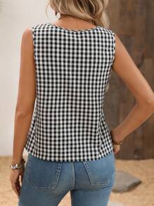 EMERY ROSE 海滩度假装扮 乡村装扮 女士乡村音乐会装扮 女士夏季装扮 可爱夏季上衣 格纹 欧式夏季 女士夏季服装 背心和吊带衫 - 彩色 - 查看 2