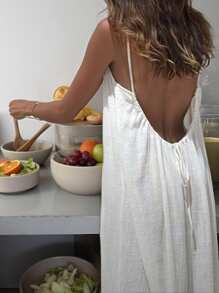 Cévolie Women's Backless Spaghetti Strap Long Dress, Vacation