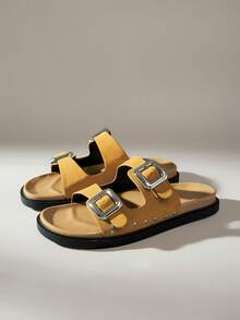 Solecia 女士双扣厚底凉鞋 - 黃色 - 查看 2