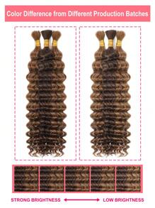 Boho Braids 3 束高容量编织假发，无纬深波浪钩针编织真人发，混合颜色 30/4/30# 原生发接发，足够整个头部重量 4.93 盎司无结辫子接发，万圣节服装 - S30/4/30 - 查看 6