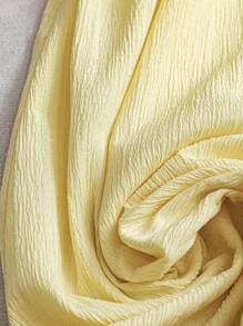 EMERY ROSE 女士优雅中长款连衣裙，带编织丝带装饰，夏季 - 黃色 - 查看 3