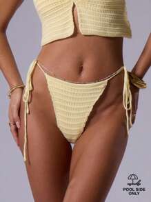 Musera Resort 夏季海滩钩针系带比基尼泳裤度假海滩度假村夏季假期伊比沙岛假期