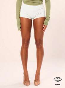 MUSERA Low Rise Micro Mini Shorts Ibiza Fits Summer Boho Beach Vacation Holiday Going Out    Party Pants Spring - White - View 1