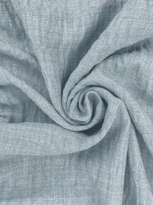 SHEIN LUNE Đầm suông rộng rãi đơn hàng khuy đơn cổ chữ V màu trơn cho nữ, trang phục maxi xuân hè cho nữ - Rửa nhẹ - Xem 7