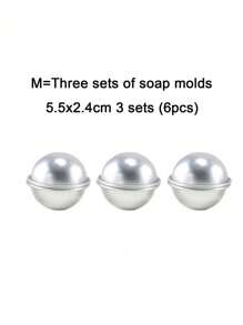 SHEIN 3 Sets Of 6 Reusable Bath Balls And Soap Molds In Various Shapes For Valentine's Day, Valentine's Day Wedding, Birthday, Kitchen, Wedding Supplies, Gifts School Supplies