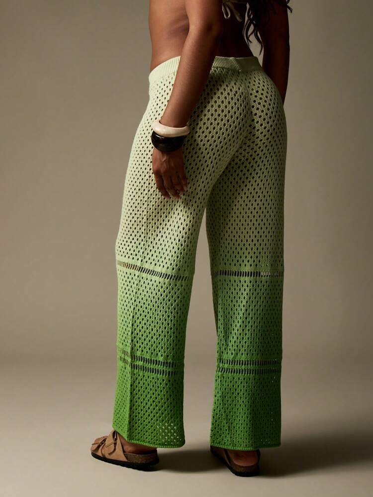 MISSGUIDED Resort Crochet Beach Pants Wide Leg Pool Cover Up Summer Bohemian Knit Beachwear Palazzo Bottoms Festival Vacation Holiday Lounge Wear Christmas