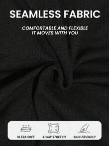 Slayform Backless Contrast Binding Twist Twist Summer Spaghetti Strap Black Seamless Sports Jumpsuit - Black - View 8