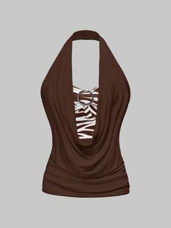 J-Fashion Camiseta de tirantes de mujer con diseño de rayas en negro y gris, estilo Y2K en 2 en 1