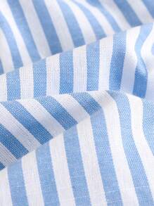 Baby Girls Stripe Strap Top With Ruffle Detail And Wide Leg Pants Set, Casual Yet Fashionable Suit