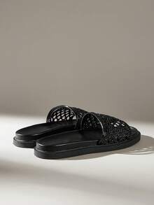 Solecia Damsandaler med dubbla spännen och tjocka sulor - Svart - Visa 4