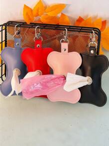 Pet Portable Bone-Shaped Poop Bag Dispenser/Scooper