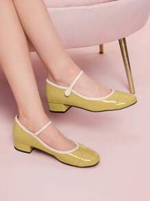 CUCCOO DOLLMOD Women's Fashionable Yellow Cute Flat Shoes - Yellow - View 2