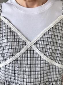 FRIFUL 女式可调节肩带交叉后背宽松 A 字形休闲百搭背心，适合度假和沙滩穿着 - 彩色 - 查看 6