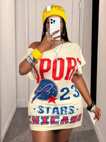 Slaydiva 2025 Spring Summer New Casual Street Cute Summer Top, Red White Blue Y2K Women Club Sexy Country Concert Streetwear Plus Size Summer Beach Graphic Tee, 4th Of July Asymmetrical Neck Fitted Niche Slogan Print Knit T-Shirt