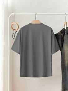 女式黑色纽约字母印花宽松圆领短袖 T 恤，休闲夏季上衣，优雅舒适的设计，适合日常穿着