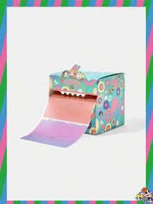 THE POWERPUFF GIRLS X SHEIN Cute Floral Pattern Memo Pad - Royal Blue - View 1