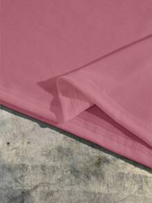 AXEPEAK Camiseta de cuello redondo de manga corta con estampado gráfico informal para hombres, de uso versátil en verano - Rosa - Ver 3