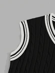 Manfinity Unisex Chaleco de punto de cable para hombre, cosas de pareja