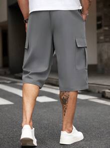 Manfinity Homme 大码男士休闲百搭7英寸工装裤