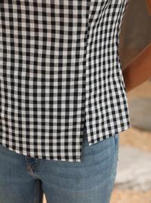 EMERY ROSE 海滩度假装扮 乡村装扮 女士乡村音乐会装扮 女士夏季装扮 可爱夏季上衣 格纹 欧式夏季 女士夏季服装 背心和吊带衫 - 彩色 - 查看 7