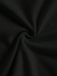 Women's Casual Skull & Letter Print Round Neck Short Sleeve T-Shirt, Summer - Black - View 5