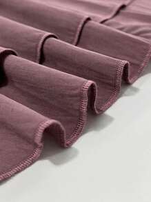 INAWLY Women's Solid Color Pleated Sleeveless Mini Dress, Summer - Dusty Pink - View 4