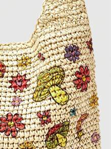 ROMWE Fairycore Women Mushroom Design Crossbody Shoulder Bag For Daily Use - Beige - View 3