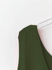 Linhara Débardeur à volants avec imprimé dopamine pour femmes grande taille, style rétro pour les vacances à la plage, printemps/été