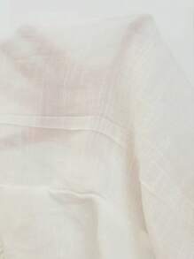 Swim Vcay 全新纯色短袖长款女士泳衣和服 - 白色 - 查看 4