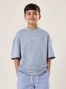 SUMWON Conjunto de camiseta y atuendo casual de vacaciones para adolescentes con estampado del viaje a Santorini, Grecia, para el verano, la playa y el ocio en el Mediterráneo