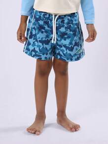 Quần bơi nam SUMWON Newport họa tiết rằn ri, thích hợp cho kỳ nghỉ hè, bơi lội, lướt sóng, vui chơi dưới nước, có tay dài, chống tia UV, kiểu áo chống nắng, phong cách thường ngày. - Màu xanh lam - Xem 4