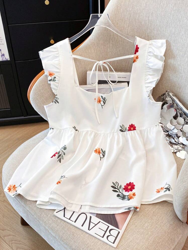 GlowEve CURVE Blusa de Chifom Estampada com Manga Curta Tamanho Plus Size Feminina, Camisa Casual de Frente Aberta para Férias, Versátil para Primavera e Verão - Multicolorido - Visão 2