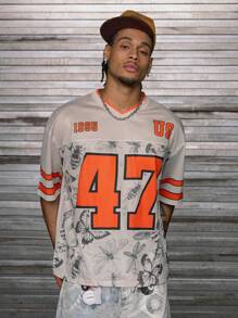 AXEPEAK Áo thun tay ngắn dáng rộng in kỹ thuật số nhiều kích cỡ dành cho nam - Nhiều màu - Xem 4