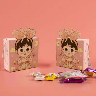 SHEIN 10 件高档纸质礼品袋，适用于生日派对、包装、礼物、儿童奖励、空白礼品盒、情人节、母亲节、毕业典礼