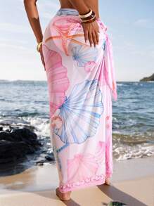 Opulessa Women's Beach Shell Print Cover Up Sarong Skirt For Vacation ,High Waisted, High Waisted Beach Sarong,Country Concert, Suitable For Going Out, Concert,Club, Date,Vacation,Beach, Elegant Skirts For Women,Date, Concert, Party, Club,,Elegant Vacation Outfits, Summer Beach Outfits, Sexy Club Outfits, Casual,Vacation,Vacation Outfits Women,Vacation,Summer Holiday Outfits ,Holiday Outfits For Women,Holiday,Vacation Outfits For Women,Vacation Dress,Elegant,Going Out,Party,Beach,Beach Dress,Beach Shorts,Beach Dresses,Beach Outfits For Women,Beach Skirt,Beach Set,Beach Outfit,Beach Outfit For Women,Summer,Summer Clothes,Summer Holiday Outfits,Flower,Graphic,Carmaval,Carnival,Festival,Spring To Summer - Multicolor - View 3
