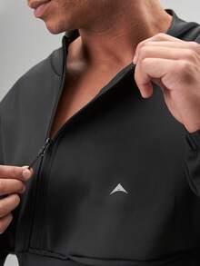 ARC Activewear 超大圆领运动上衣 健身房运动夹克套头衫 - 黑色 - 查看 4