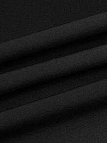 Elenzga Plus Size Women's Solid Color High Waist Pleated Wide Leg Loose Pants, Exquisite And Elegant Style Fall Cloth For Women