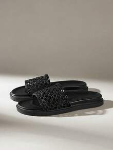 Solecia Damsandaler med dubbla spännen och tjocka sulor - Svart - Visa 2