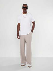 SUMWON Essential Premium Crew Neck Basic Short Sleeve Summer Lightweight Casual Weekend Everyday Staple Tee - White - View 7