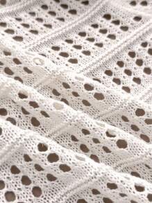 SHEIN Teens Girls' Apricot Casual Vacation Short Cropped Cardigan With Bow Accent, Textured Vintage Floral Lace, Oversized Long Sleeve, Can Be Worn Alone Or Layered, Suitable For Daily Wear, French & Korean Fashion Style, Back To School Teen Girl Clothes Sweaters Summer Clothes For Teens Sweater Beige Clothes For Teen Girls Tween Girl Clothes Sweaters Tie Front Sweater,In Fall/Winter