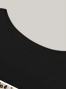 SHEIN EMERY ROSE CURVE 加大码 DM29 桑蚕丝单层被套，黑色带白色图案印花，96