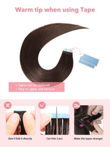 Brown Color #2 Human Hair Extensions Tape In Hair Extensions Real Remy Human Hair Invisible Seamless Skin Weft Human Hair Tape In Extensions - S2 - View 5