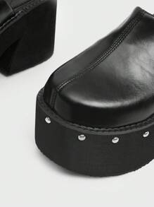 Sugerpunk Sandalias de plataforma con tira en la Top, tacón de cuña súper alto de 11 cm y suela gruesa para mujer